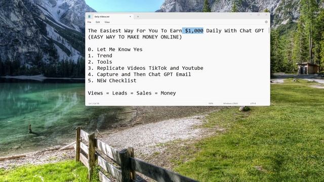 The Easiest Way For You To Earn $1,000 Daily With Chat GPT (EASY WAY TO MAKE MONEY ONLINE) смотреть онлайн