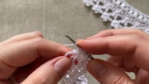 ВОРОТНИЧОК «НЕЗАБУДКА» крючком.