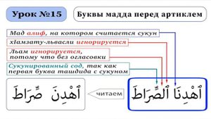 Уроки таджвида. УРОК - 15. Буквы мадда перед артиклем