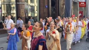 Кришнаиты в Москве празднуют День Победы