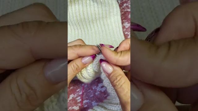 Французская двусторонняя резинка спицами по кругу для шапки и поворотными рядами для снуда