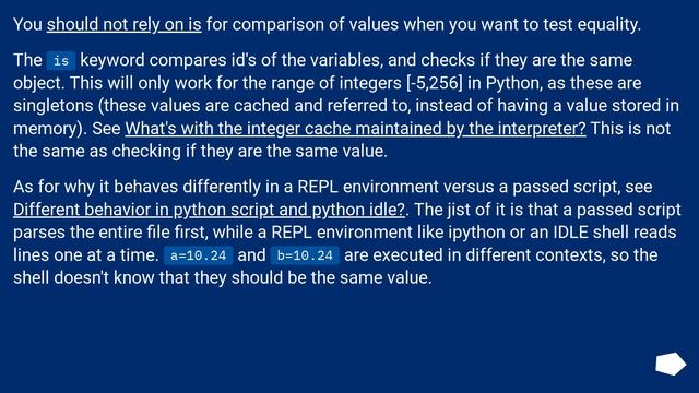 Different results in IDLE and python shell using 'is'