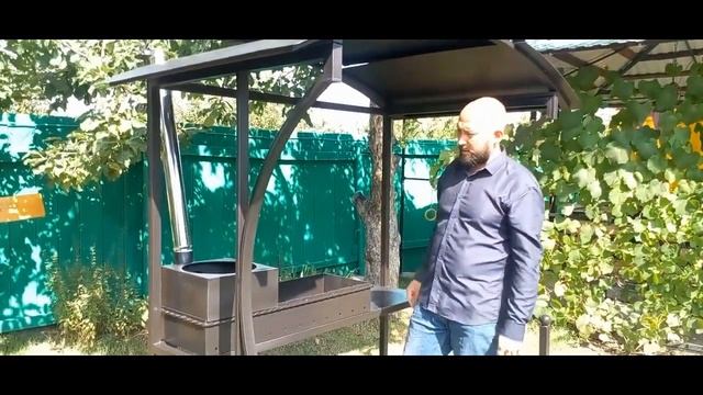 МАНГАЛ. ОБЗОР НА МАНГАЛ С КРЫШЕЙ. #мангал #мангалскрышей смотреть онлайн