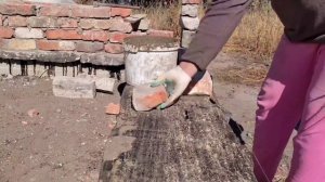Как ложить стену из кирпича б/у.