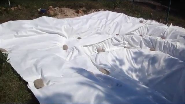 укладываем геотекстиль
