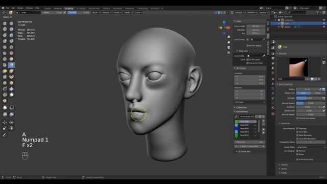 The only head sculpting tutorial you will ever need ! Blender ( From beginner to pro ! ) смотреть онлайн