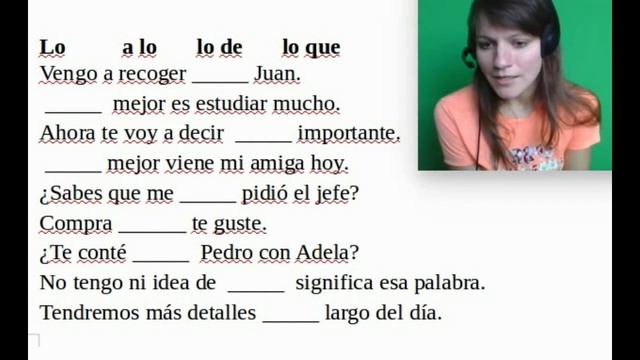 А2 Использование Lo в испанском смотреть онлайн