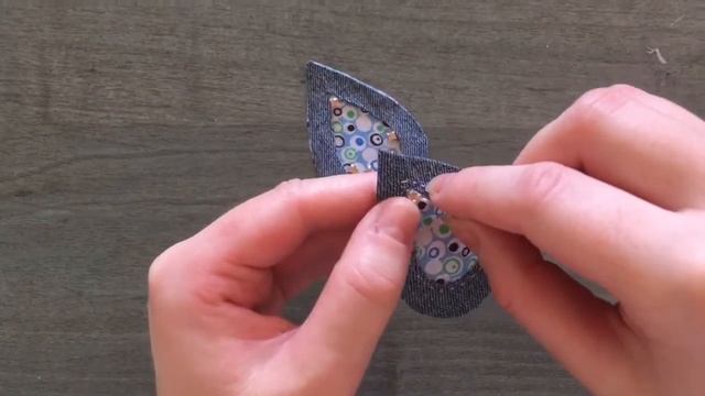 Сережки из джинсов