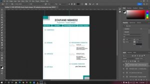 Simple CV design on Photoshop 2023