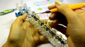 Браслет-фреска "Мозайка" на станке Rainbow Loom