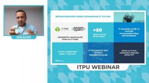 ITPU Webinar - Zamonaviy IT ta'lim. ITPU bilan kelajak kasbiga ega bo'ling!