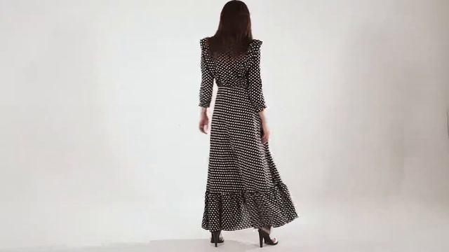 платье Beribegi 1403 black polka dot (размер L) смотреть онлайн