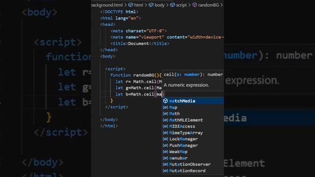 random background color changer in JavaScript смотреть онлайн