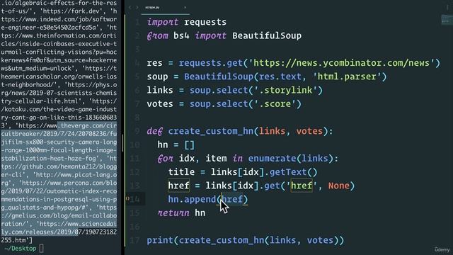Hacker News Project - Python Full Course for Beginners 2023