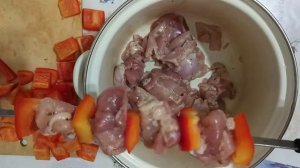Шашлык из курицы на электрошашлычнице