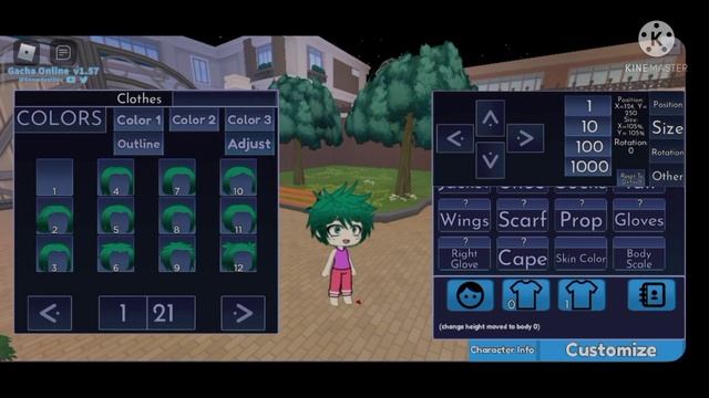 Making Deku from MHA in Gacha online (Roblox) смотреть онлайн