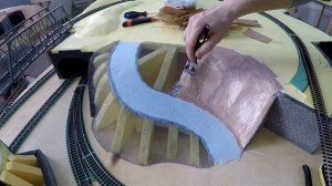 Макет железной дороги с начала#10 ЗАГОТОВКА ЛАНДШАФТА 2