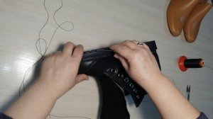 Ставим подошву к валяным ботинкам.  Мастер-класс. Сборка 6.