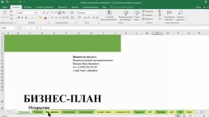 1 урок Расчет бизнес плана в сфере общепита в Excel