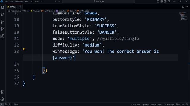 Creating a Trivia Discord Bot Game in Discord.js v14