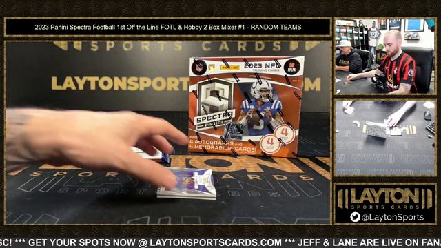 2023 Panini Spectra Football 1st Off the Line FOTL & Hobby 2 Box Mixer #1 смотреть онлайн