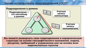 Курс 6420 - Основы Windows Server 2008. Модуль 7. Урок 4 - Реализация подразделений