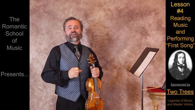 4th Violin Lesson  How To Read Music  Playing with Accompaniment  First Song Part 2: Performin
