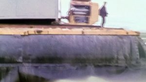 1986 год. Ноябрьск. Испытания грузовой платформы на воздушной подушке.