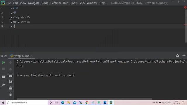 Python Program to Swap Two Variables|With Using Temporary Variable||Without Using Temporary variabl смотреть онлайн
