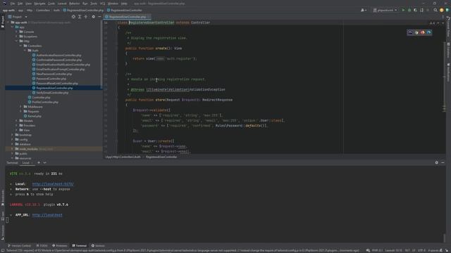 Продвинутый PHP: Основы Laravel - авторизация в монолитных приложениях MVC смотреть онлайн
