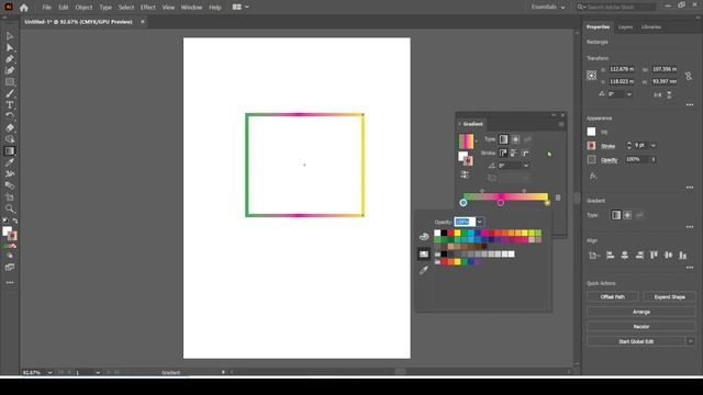 How to Apply Gradient to Stroke Adobe Illustrator Tutorial Beginner смотреть онлайн