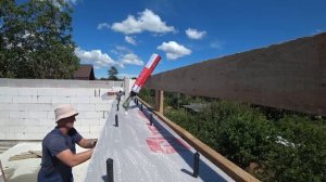 ДОМ по цене ОДНУШКИ!Армопояс  2-го ПОЛУэтажа.Несъемная опалубка,утепление, армирование подробно.Ч 1