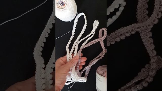 Crochet.  Вязание крючком. Сравнение нитей разной толщины.  МК шнура в уроке 7.