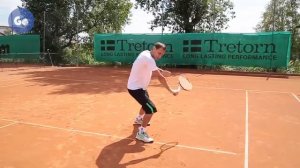 Уверенная игра у сетки в теннисе. Часть 3: "Крученый и резаный подговительный удар слева"