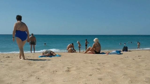 Пляж станица Благовещенская, Россия. Beach stanitsa Blagoveshchenskaya, Russia.