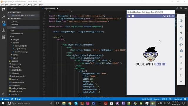 React Native Login example & tutorial in Hindi смотреть онлайн
