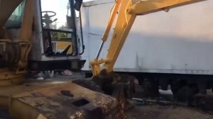 Восстановление  полноповоротного колесного экскаватора Komatsu PW170 Начало работ