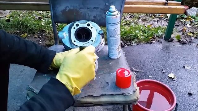 Мотоцикл Урал #71. Очистка нагара. Химический способ. смотреть онлайн