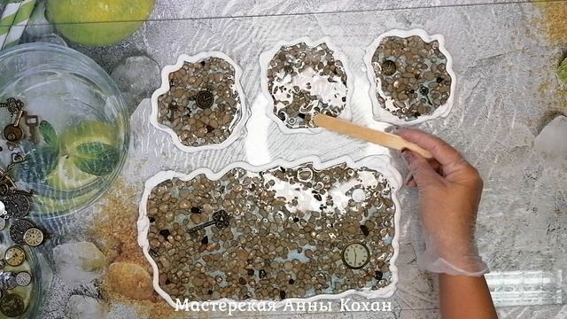 ?ИЗ КАМНЕЙ И ЭПОКСИДНОЙ СМОЛЫ-БЛЮДО ДЛЯ ПОДАЧИ И ПОДСТАКАННИКИ?Самодельные формы для отлива смолы. смотреть онлайн