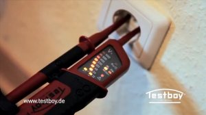 Двухполюсный указатель напряжения Testboy Profi LCD LED PLUS
