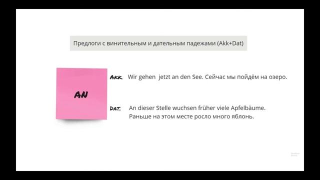 Предлоги с винительным и дательным падежами Akkusativ, Dativ в немецком языке смотреть онлайн