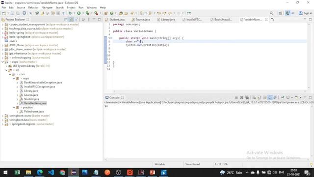 How to convert a character to Ascii Value | java