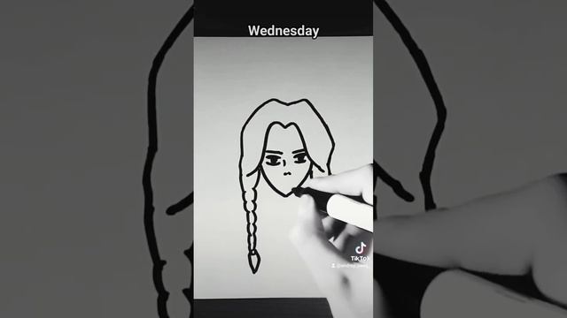 How to draw Wednesday // Как нарисовать Венсдей