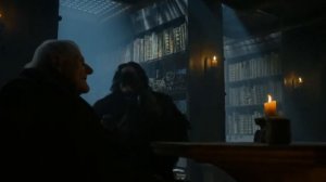 Эймон Таргариен даёт наставление Джону Сноу.