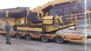 Заезд грохота (дробилки) Keestrack Explorer 1500 на трал