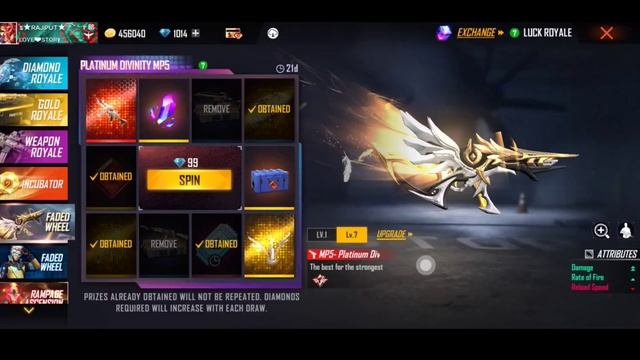 one spin thick?NEW MP5 GUN..NEW EVO GUN..NEW FEDED WHEEL..NEW EVENT FREE FIRE..FF NEW EVENT..NEW MP