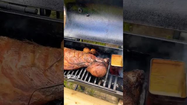 Смокер из газовых баллонов, коптильня горячего копчения своими руками смотреть онлайн