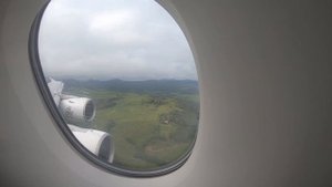 Посадка Airbus A380 Emirates на Маврикии