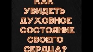 КАК УВИДЕТЬ СОСТОЯНИЕ СЕРДЦА СВОЕГО #00113