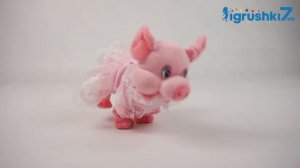 Музыкальная игрушка Свинка C 30481, высота 23 см, выполнят трюки, поёт песенку на русском языке.